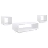 Coaster Fine Furniture 710768-S3 Paseo - 3 Piece Coffee And End Table Set - White High Gloss