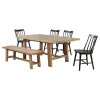 Coaster Fine Furniture 108540-S6B Middleton - 6 Piece Extension Leaf Dining Set - Brown And Black