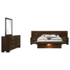 CoasterEssence 200711Q-S5P Jessica - 5 Piece Queen LED Bedroom Set - Cappuccino