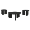 Coaster Fine Furniture 709678-S3 Cordova - 3 Piece Solid Wood Coffee And End Table Set - Black