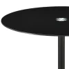 Coaster Fine Furniture 709687 Ganso - Round Metal End Table With Tempered Glass Top - Black