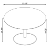 Coaster Fine Furniture 709688-S2 Ganso - 2 Piece Round Glass Top Coffee And End Table Set - Black