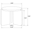 Coaster Fine Furniture 709677 Cordova - Round Solid Wood End Table - Black