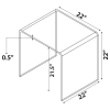 CoasterEssence 705327 Ripley - Squared Tempered Bent Glass Side End Table - Clear