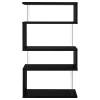 CoasterEveryday 800340 Emelle - 4-Shelf Glass Panel Bookshelf - Black