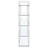 CoasterElevations 801304 Elmer - 5-Shelf Bookshelf - Clear And Chrome
