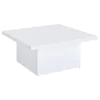 Coaster Fine Furniture 710898 Devar - Square Engineered Wood Coffee Table - White High Gloss