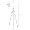 CoasterEveryday 920074 Harrington - Drum Shade Metal Tripod Floor Lamp - Black