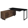 CoasterEveryday 801861 Maddox - L-Shape Office Computer Desk - Black