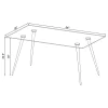 CoasterEssence 190621GLD Gilman - Rectangular Glass Top Dining Table - Gold