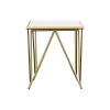 CoasterEssence 930075 Bette - 2 Piece Marble Top Nesting Table Set - White And Gold