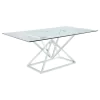 CoasterEssence 109451 Beaufort - Rectangular Glass Top Dining Table - Chrome
