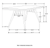 CoasterEssence 115271 Wes - Rectangular Wood Dining Table - Dark Walnut