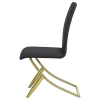 CoasterEssence 105172 Carmelia - Upholstered Dining Side Chairs (Set of 4) - Black