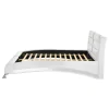 CoasterEssence 300345KE Jeremaine - Upholstered Eastern King Sleigh Bed - White