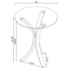 CoasterEveryday 900490 Laning - Round Glass Top Acrylic Side Table - Clear