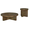Coaster Fine Furniture 710138-S2 Kinkaid - 2 Piece Solid Wood Coffee And End Table Set - Brown