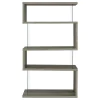 CoasterEssence 802340 Emelle - 4-Shelf Glass Panel Bookshelf - Gray Driftwood