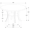 Coaster Fine Furniture 109330 Judd - Round Dining Wood Table With Shelf - Pearl White