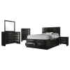 CoasterEssence 202701KW-S5 Briana - 5 Piece California King Bedroom Set - Black