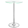CoasterEssence 122400 Thea - Round Glass Top LED Bistro Bar Table - Chrome