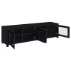 Coaster Fine Furniture 736303 Jupiter - 4 Door Engineered Wood TV Stand - Black