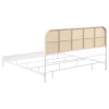 Coaster Fine Furniture 360301KE Amherst - Radio Weave Rattan Metal Eastern King Bed - White