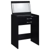 Coaster Fine Furniture 930209 Danbury - 3-Drawer Makeup Vanity & Stool Set - Black High Gloss