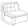 Coaster Fine Furniture 551451-SETA Hobson - 5 Piece Upholstered Modular Sectional Sofa - Ivory