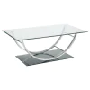 Coaster Fine Furniture 704988-S2 Danville - 2 Piece Glass Top Coffee And End Table Set - Chrome