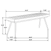 CoasterEssence 110643 Misty - Leather Upholstered Dining Bench - Antique Camel