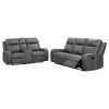 Coaster Fine Furniture 603191-S2 Raelynn - 2 Piece Upholstered Reclining Sofa Set - Gray