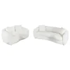 CoasterElevations 509871-S2 Isabella - 2 Piece Faux Sheepskin Upholstered Sofa Set - Natural