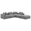 CoasterElevations 551596 Jennifer - Square Upholstered Ottoman - Gray