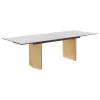 Coaster Fine Furniture 193631 Vesa - Glass Top Extension Dining Table - Beige