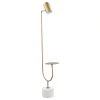 CoasterEssence 923309 Jodie - Adjustable Floor Lamp Side Table - Antique Brass