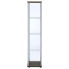 CoasterEveryday 950172 Bellatrix - 4-Shelf Clear Glass Curio Cabinet - Cappuccino