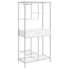 Coaster Fine Furniture 182034 Figueroa - 5-Shelf Wine Storage Bar Cabinet - White High Gloss