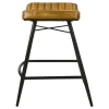 Coaster Fine Furniture 109248 Bayu - Leather Upholstered Counter Stool (Set of 2) - Camel