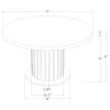 CoasterEssence 115490 Sherry - Round Marble Top Dining Table - Rustic Espresso