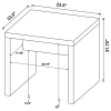 Coaster Fine Furniture 704127 Lynette - Square Engineered Wood End Table - Mango