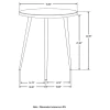 CoasterEveryday 930060 Acheson - Round Marble Top Side Table - White And Gold
