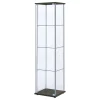 CoasterEveryday 950172 Bellatrix - 4-Shelf Clear Glass Curio Cabinet - Cappuccino