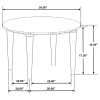 Coaster Fine Furniture 703718 Aldis - Round Marble Top Coffee Table - White And Natural