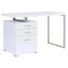 CoasterEveryday 800325 Brennan - 3-Drawer Office Computer Desk - White