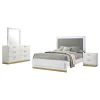 Coaster Fine Furniture 224771KE-S4 Caraway - 4 Piece Eastern King Bedroom Set - White