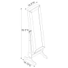 CoasterEssence 901804 Batista - Cheval Mirror With Jewelry Storage - White