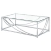 Coaster Fine Furniture 720498-S2 Lille - 2 Piece Glass Top Coffee And End Table Set - Chrome