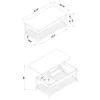 CoasterEssence 722288 Cliffview - Rectangular Wood Lift Top Coffee Table - Gray