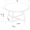 CoasterEveryday 723238 Hugo - Round Faux Marble Coffee Table - White And Matte Black